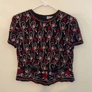 Beaded Embroidered Top